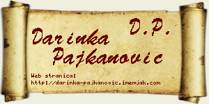 Darinka Pajkanović vizit kartica
